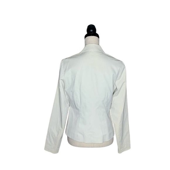 Halogen Ivory Asymmetrical Zip Long Sleeve Jacket Women's Size Medium M - Picture 5 of 8